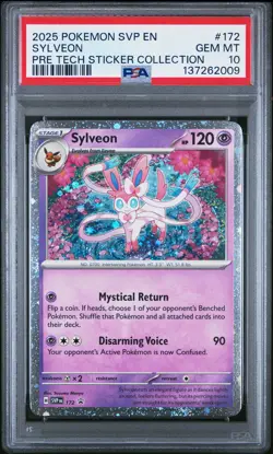 2025 POKEMON SVP EN-SV BLACK STAR PROMO #172 SYLVEON PSA 10 - Image 1