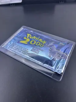2000 Pokemon TCG - Topps The Movie 2000 - Lugia Art - Empty Booster Pack Wrapper - Image 1