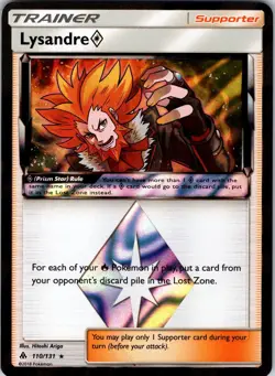 Lysandre Prism Star 110/131 SM - Forbidden Light Pokemon TCG NM Holo - Image 1