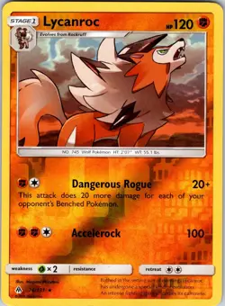 Lycanroc 76/131 SM - Forbidden Light Pokemon TCG NM Reverse Holo - Image 1