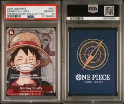 One Piece Monkey D Luffy P-001 Premium Coll 25th Promo PSA 10 English - Image 3