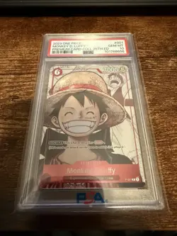 One Piece Monkey D Luffy P-001 Premium Coll 25th Promo PSA 10 English - Image 4