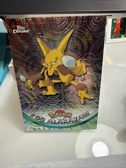 Pokemon #65 Alakazam Card Foil Holo Topps Chrome 2000 TV Animation Series 1 - Image 1