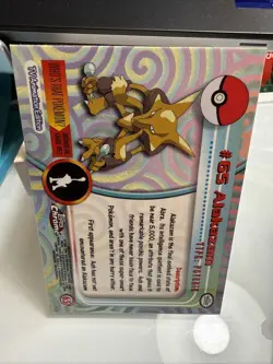 Pokemon #65 Alakazam Card Foil Holo Topps Chrome 2000 TV Animation Series 1 - Image 2