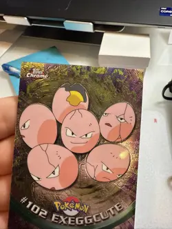 Pokemon #102 Exeggcute Card Topps Chrome 2000 TV Animation Edition - Image 3