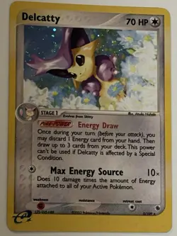 Pokemon TCG Delcatty EX Ruby & Sapphire Holo Card 5/109 Rare MP - Image 1