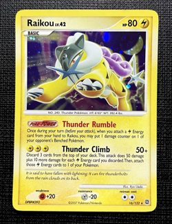 RAIKOU 16/132 Secret Wonders holo rare Pokemon TCG card Cosmos Holo LP/NM - Image 1