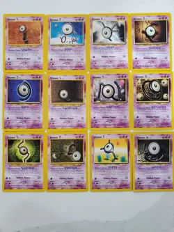 Lot of 12 Unown Vintage Cards LP/MP Pokemon TCG - Image 1