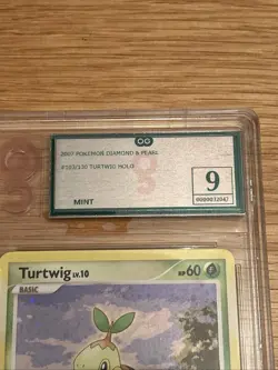 2007 Holo Turtwig Pokemon Card Grade 9 Diamond And Pearl 103/130 - Image 3
