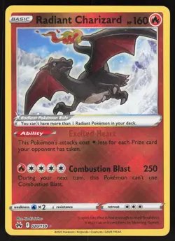 Radiant Charizard 020/159 Pokemon Crown Zenith Holo Card - Image 1