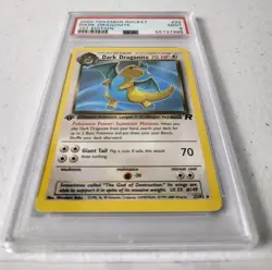 Dark Dragonite 1st Edition 22/82 - Team Rocket Set *PSA 9 - MINT* Pokemon Card - Image 2