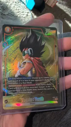 Vegeta Youth FB08-092 Alternate Art Saiyan's Pride Dragon Ball English Card Fusi - Image 1