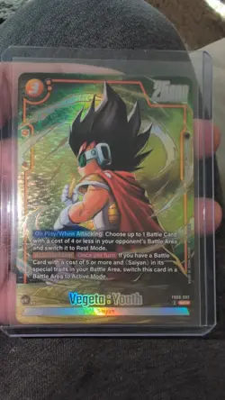 Vegeta Youth FB08-092 Alternate Art Saiyan's Pride Dragon Ball English Card Fusi - Image 2