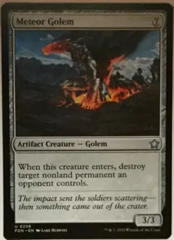 Meteor Golem Regular - #256, MTG Foundations NM - Image 1