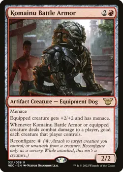 Komainu Battle Armor R Commander: Kamigawa: Neon Dynasty 21 Normal NM - Image 1