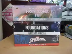 MTG FOUNDATIONS JUMPSTART + MODERN 3 PLAY + SPIDER-MAN PLAY BOOSTER BOXES - Image 1