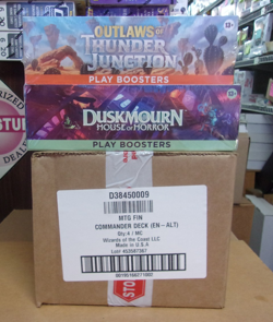 MTG FINAL FANTASY COMMANDER SET OF (4) + OUTLAWS & DUSKMOURN PLAY BOOSTER BOXES - Image 1