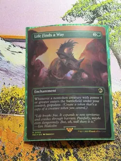 Life Finds a Way - Foil Extended Art REX LP MTG - Image 2