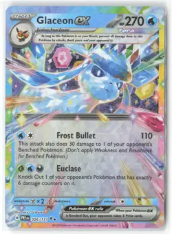 Pokemon Glaceon ex Holo #026/131 SV: Prismatic Evolutions Near Mint or Better - Image 1