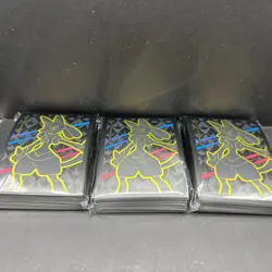 Lot Of 3 Pokemon TCG SS12.5 Crown Zenith ETB Sleeves Lucario 65 Ct.X3 - Image 1