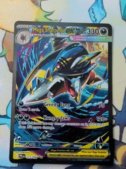 Mega Sharpedo ex 127/094 Special Illustration SIR Pokemon Phantasmal Flames NM - Image 1