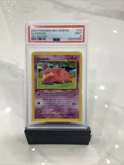 Slowpoke 1st Ed. Pokemon Neo Genesis PSA 9 MINT 2000 - Image 1