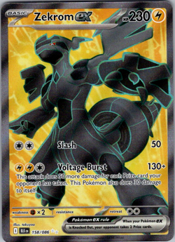 Zekrom ex 158/086 Ultra Rare Black Bolt Pokemon TCG NM - Image 1