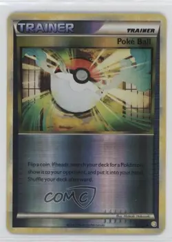 Poke Ball Reverse Foil Pokemon HeartGold & SoulSilver #95 2010 - Image 1