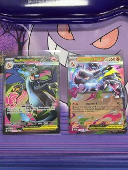 Pokemon TCG - Mega Charizard X ex 013 & 109 Lot - Phantasmal Flames - Image 1