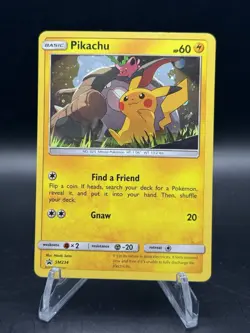 Pokemon TCG Sun & Moon Pikachu SM234 Black Star Promo Cosmos Holo - Image 1