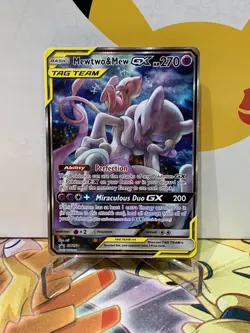 Pokemon TCG Mewtwo & Mew GX SM191 Black Star Promo Holo NM - Image 1