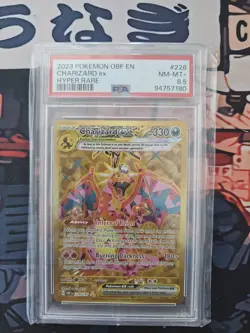 2023 Pokemon Charizard EX 228/197 Obsidian Flames OBF Hyper Rare Gold PSA 8.5 - Image 1