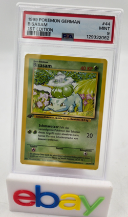 1999 Pokemon GERMAN 1st Edition Base Set Bisasam-Bulbasaur 44/102 PSA 9 MINT - Image 1