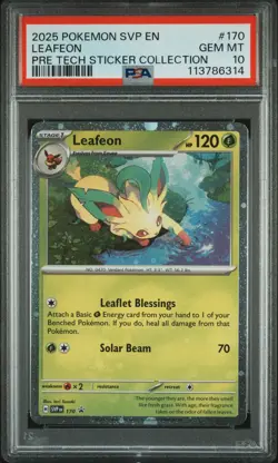 2025 POKEMON SVP EN-SV BLACK STAR PROMO #170 LEAFEON PSA 10 - Image 1