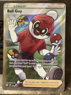Pokemon TCG - Ball Guy 065/072 - Shining Fates Ultra Rare Full Art Holo - NM - Image 1