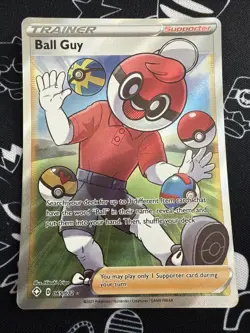 Pokemon TCG: Ball Guy 065/072 Shining Fates Ultra Rare - NEAR MINT - Image 1