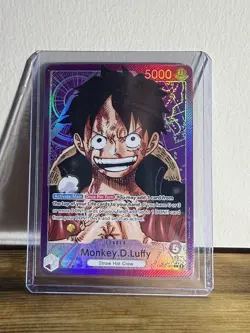 One Piece TCG Monkey D Luffy OP05-060 Alt Art Leader English NM - Image 1