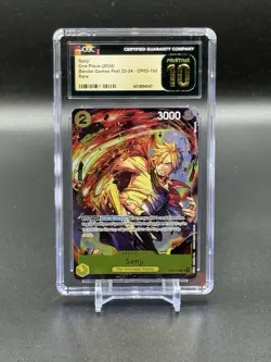 CGC PRISTINE 10 2024 Bandai Games Fest 23-24 Sanji #OP03-102 - Image 1