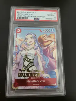 Nefeltari Vivi OP03 Pre Release Winner ST01-009 One Piece TCG PSA 10 English - Image 1