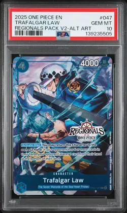 2025 ONE PIECE PROMOS #047 TRAFALGAR LAW PSA 10 - Image 1