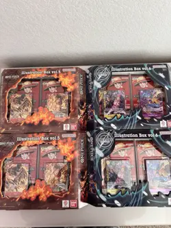 Lot Of 4 - One Piece 13 OP-13 2x Illustration Boxes Vol.5 and 2x Vol.6 - Image 1