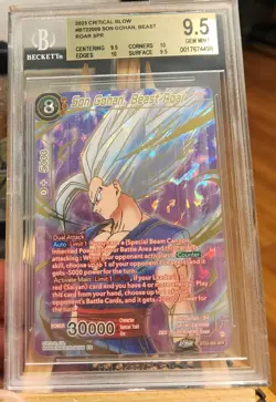 BGS 9.5 Son Gohan Beast Roar Critical Blow Dragon Ball Super Card BT22 009 SPR - Image 1