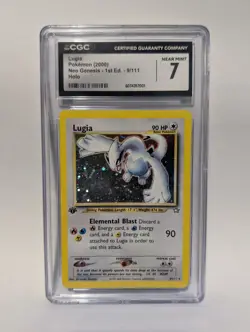 Pokemon Holo Card CGC 7 Lugia Neo Genesis 1st Edition 9/111 - Image 1