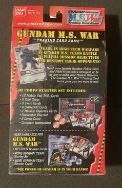 Gundam M.S. War Trading Card Game Oz Corps Sealed Starter Set - Image 2