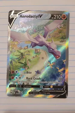 Pokemon TCG Aerodactyl v Lost Origin Alternative Art Ultra Rare Card 180/196 - Image 1