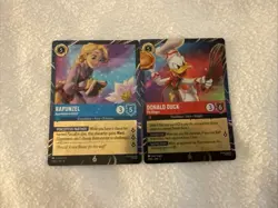 Disney Lorcana Magical Places, Rapunzel, Donald Duck EPCOT Promo Cards - Image 2