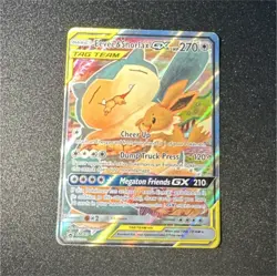 The Pokemon Company Eevee & Snorlax GX SM169 Promo TAG TEAM Holo 270 HP Card - Image 1