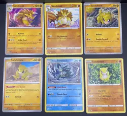 12x Pokemon Cards Sandshrew Sandslash Lot - Holo Topps Shadowless Vintage TCG - Image 2