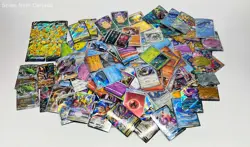 Lot of Japanese, Korean, and Chinese Holographic Pokemon Trading Cards - Image 1