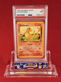 1999 Pokemon Base CHARMANDER Card #46/102 PSA 9 - Image 1